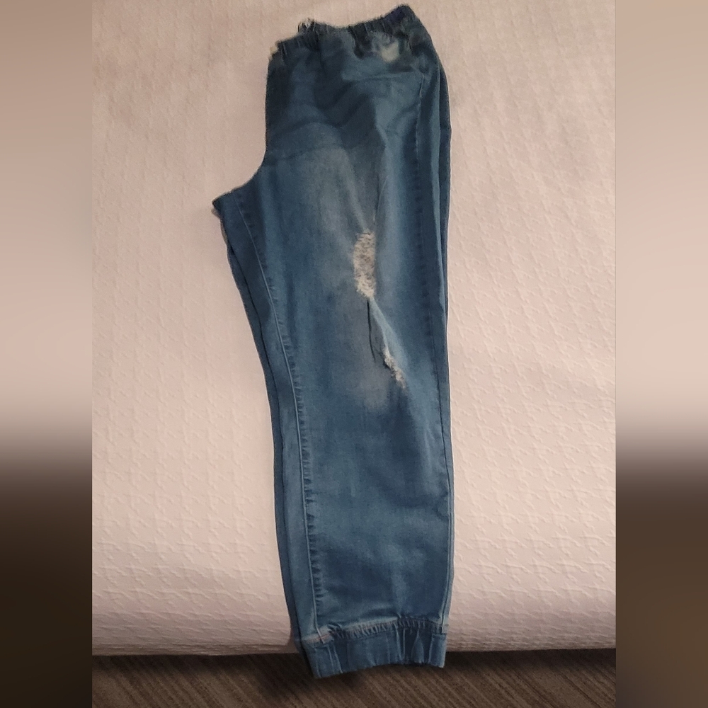 Drawstring Plus size blue jean pants Size 1X
